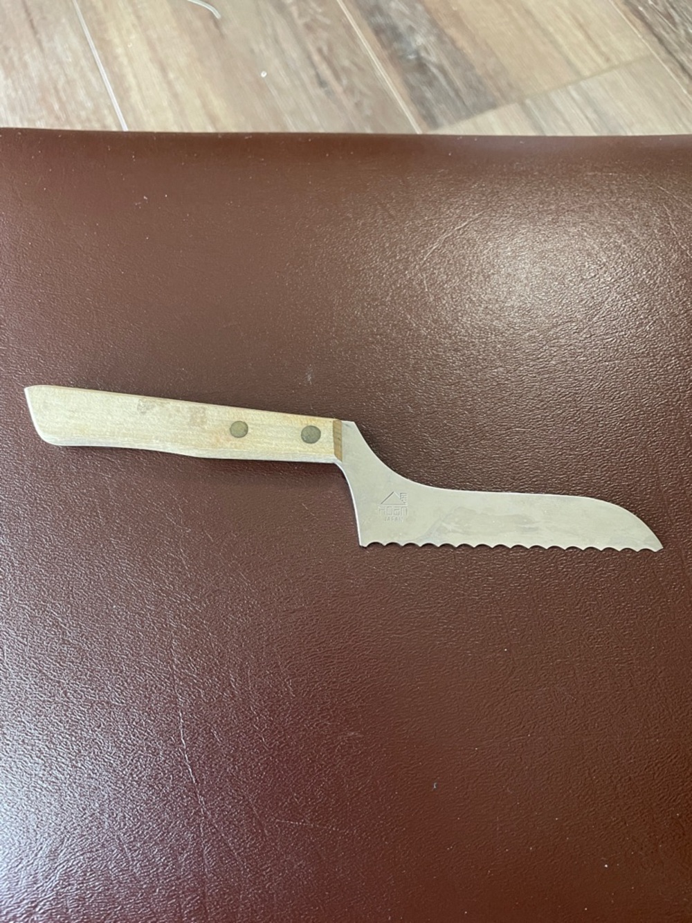 VTG HOAN Cheese slicer Stainless Serrated Knife Wood Handle Japan